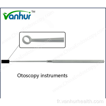 Curette auriculaire en acier inoxydable pour instruments d&#39;otoscopie